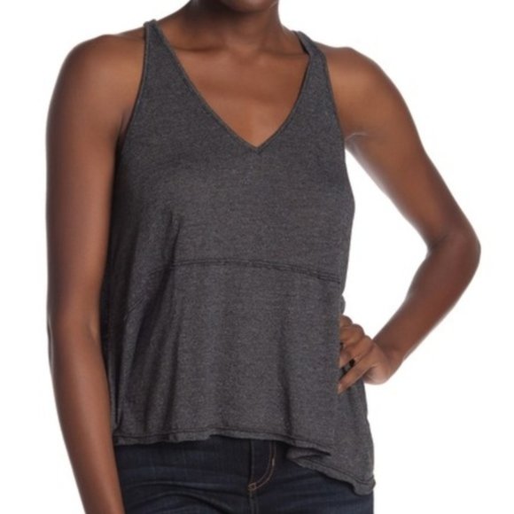 🧡 Michael Stars V-Neck Seamed Tank Top - Picture 1 of 2